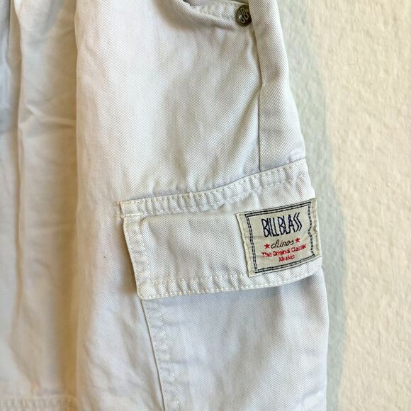 BILL BLASS Vintage 90s Khaki Chino High Rise Cargo Shorts Womens 12 Petite - Picture 5 of 6